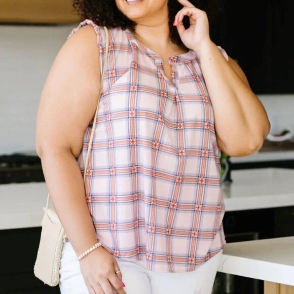 3 For $20 Ninexis Pink Sleeveless Blouse 0054 - Picture 2 of 7